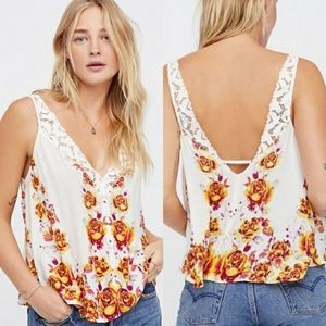 Free People Morning Rose Cami top, M